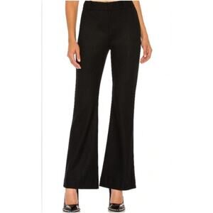 VINCE. Wool Blend Flare Pants Black Classic Tailored Wide Leg Corpcore Women 6